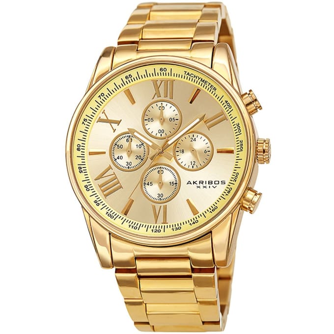 Akribos XXIV Quartz Chronographs | AK1072YG