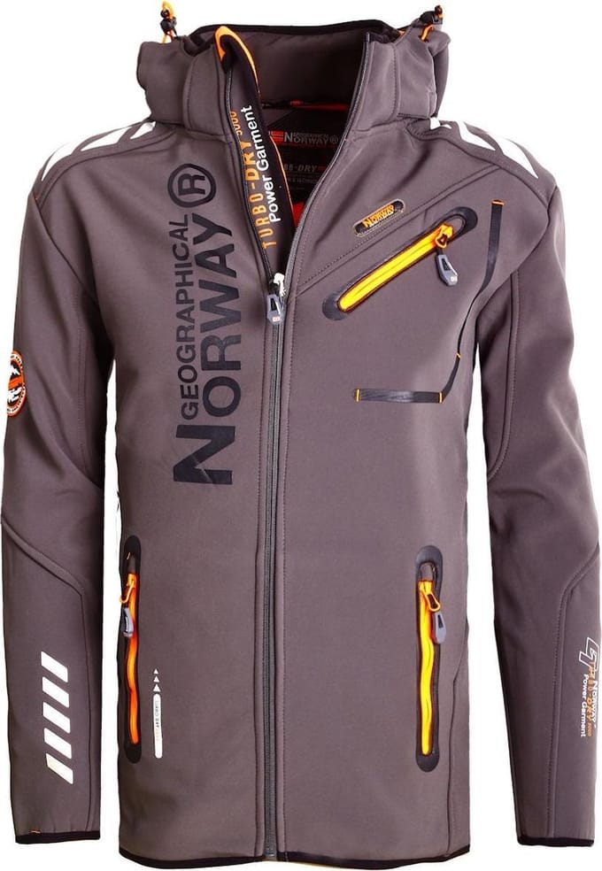 Geographical Norway Softshell Jas Heren Grijs Royaute - M