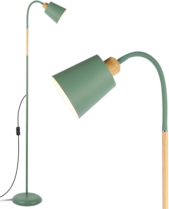 Amdelne Industriële Vloerlamp Groen - Ovale lampenkap - MAX60W E27 fitting - excl. lichtbronnen
