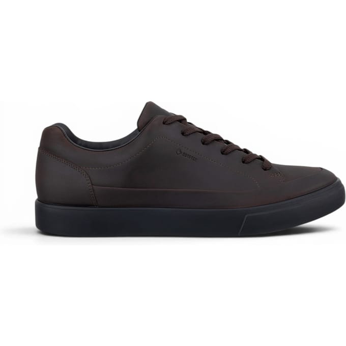 Ecco Bruine Leren Waterdichte Trainer Sneaker Schoenen - Soft 10