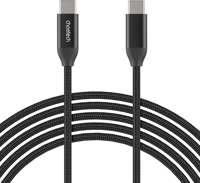 Choetech - oplaad- en datakabel USB-C - USB-C PD3.1 240W - 480 - Mbps - 2m - zwart - (XCC-1036)