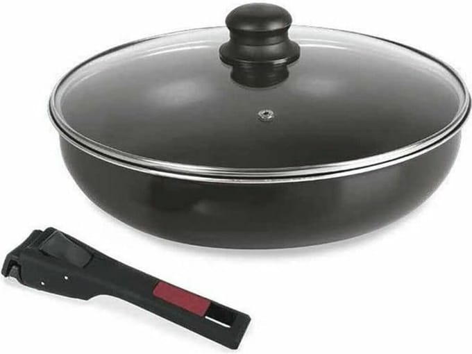 Friteuse Pan met afneembaar handvat - Zwart