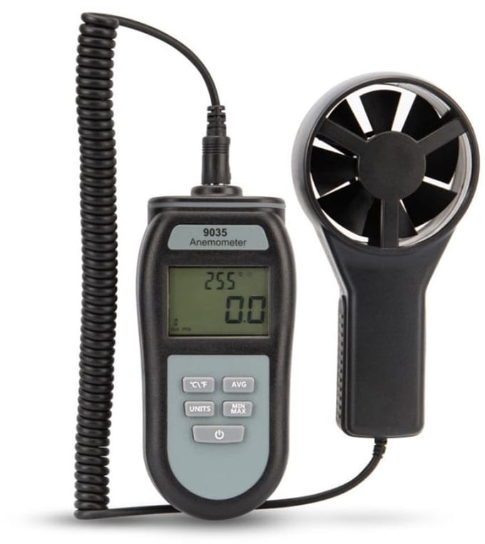 Windvaan-anemometer met dubbele luchtmeting