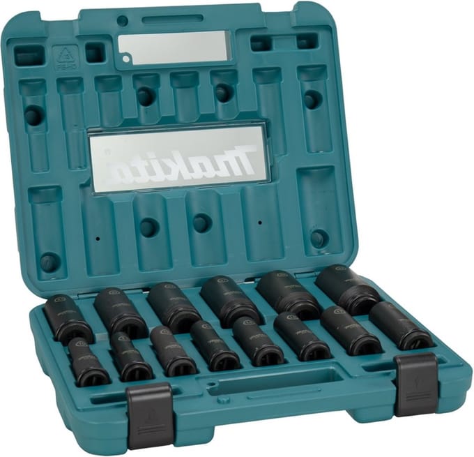 Makita E-16586 Impact Black impact Socket Set - 14 Pieces