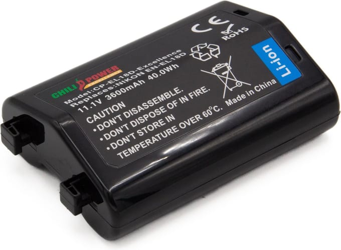 ChiliPower Excellence EN-EL18D accu voor Nikon - 3600mAh