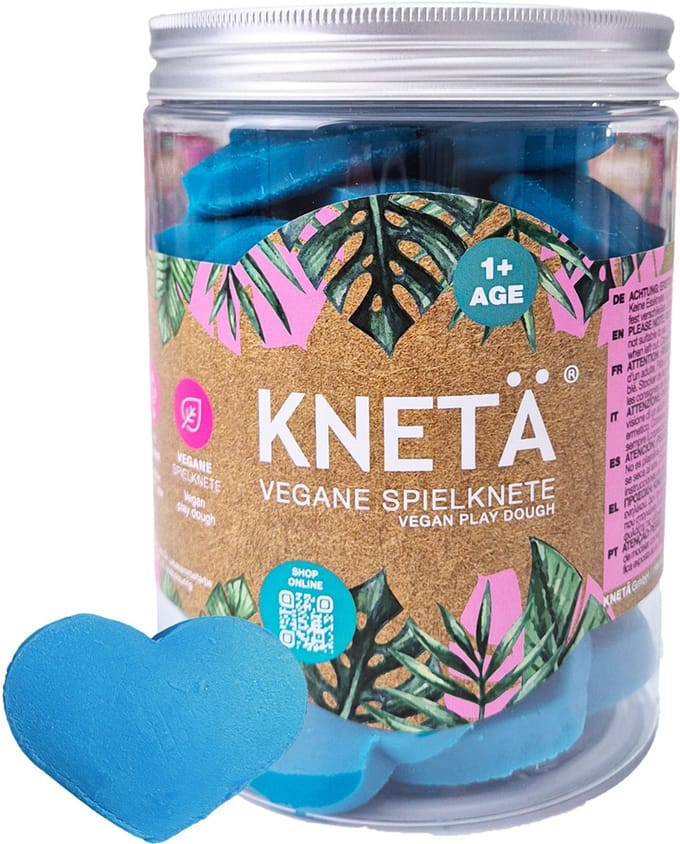 KNETA Vegan Speelklei - Hartvormig Turkoois