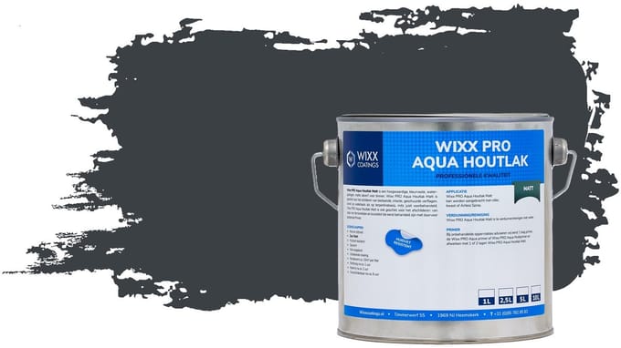 Wixx PRO Aqua Houtlak Matt - 20L - RAL 7016 | Antracietgrijs