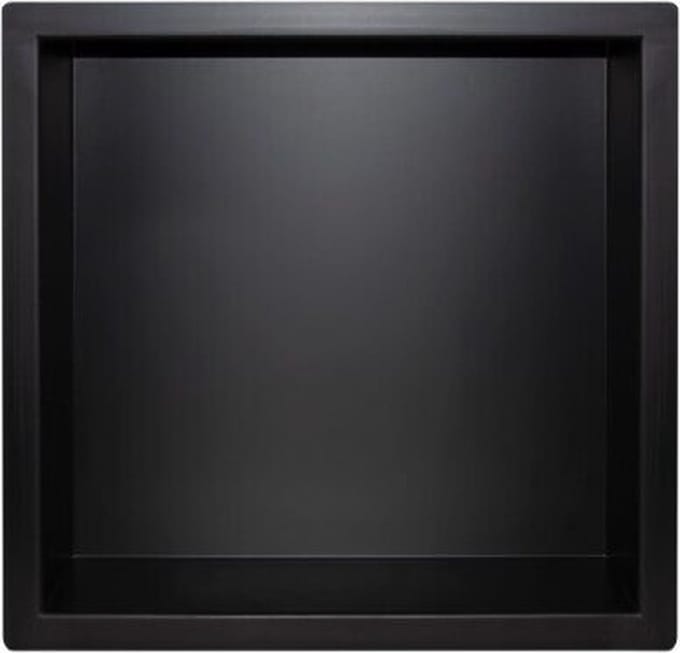 Guido Gusto Inbouwnis - 30 x 30 x 7 cm - Mat Zwart - RVS
