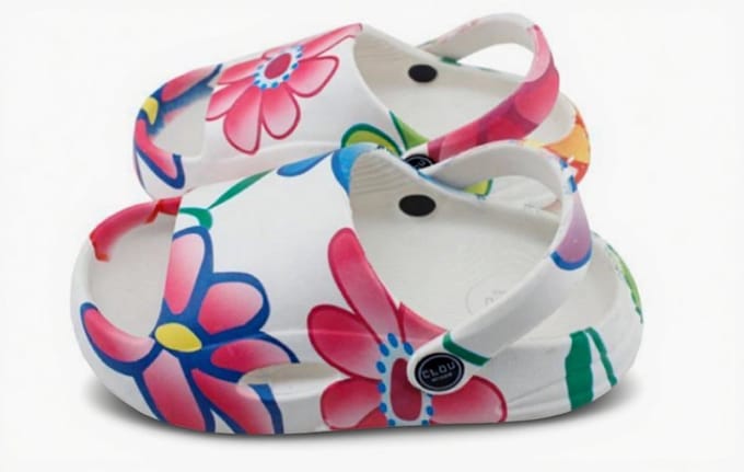 ATTREZZO® Slippers - Badslippers - Klompen - Clogs - Kinderen - Maat 32-33 - Bloemen
