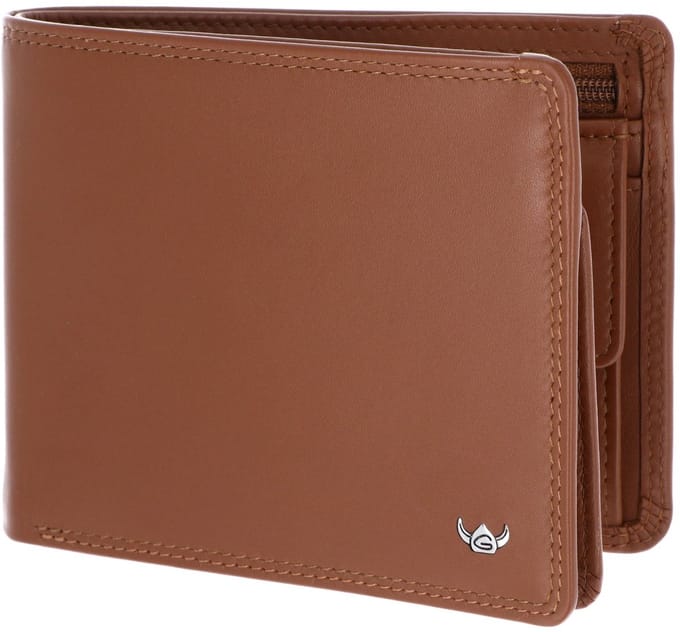 Golden Head Leren portemonnee Polo RFID Protect Scheintasche mit RV 1364 Cognac bruine