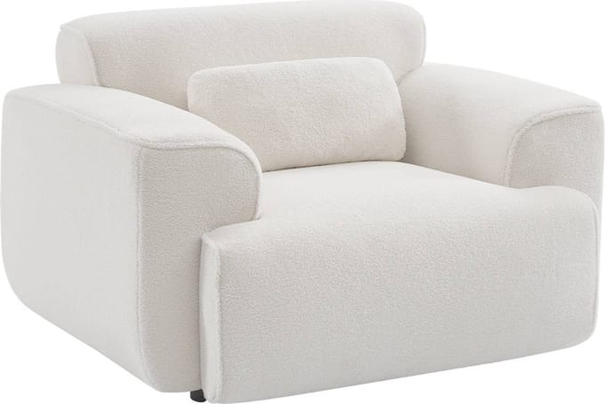 sweeek - Fauteuil wallas bouclé, 118x98x73cm