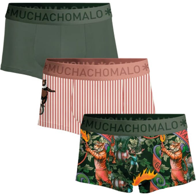 Muchachomalo Heren 3-pack trunks circus animals