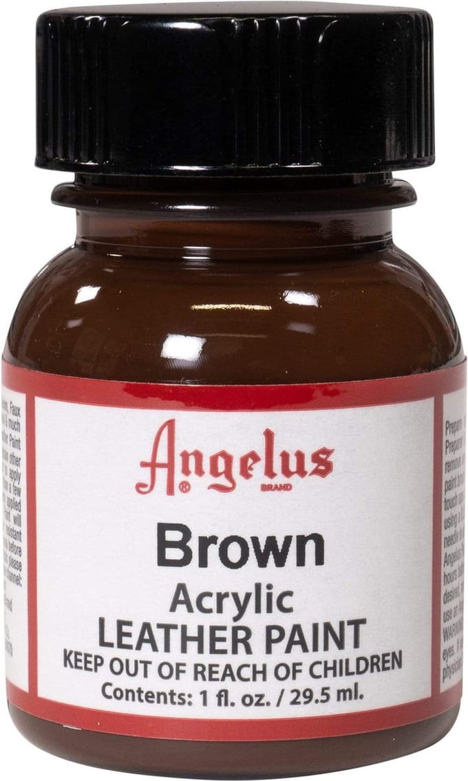 Angelus Leather Acrylic Paint - textielverf voor leren stoffen - acrylbasis - Brown - 29,5ml