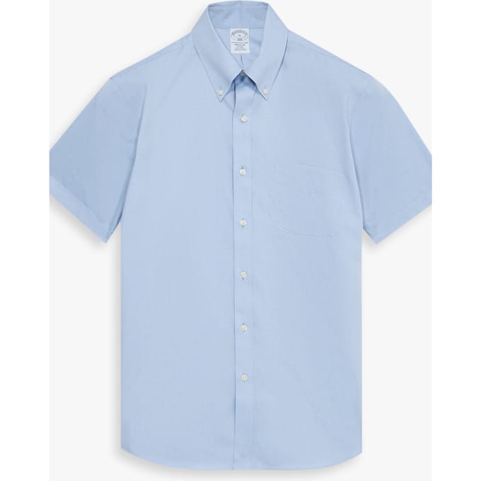 Brooks Brothers Non-iron Regular Shirt Light Blue Größe: 43 | Business hemden Outlet | Herren | Blau