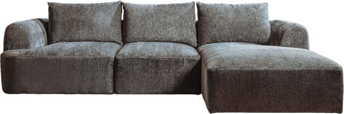 Tower living canterbury 2,5-al + chaise r - mona 464 cement grey