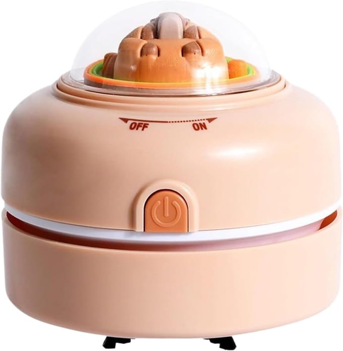Mini Stofzuiger - Bureau Reiniger - Snelle Schoonmaak - Compact Draagbaar - 8.5 cm Hoog - Capybara
