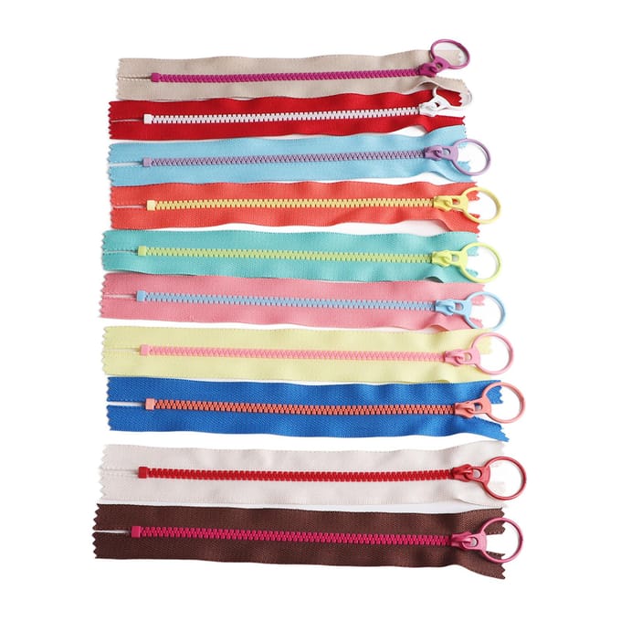 10 pièces Fermeture éclair artisanale à extrémité fermée Longueur 30 cm Fermetures éclair DIY colorées pour sac Vêtement red