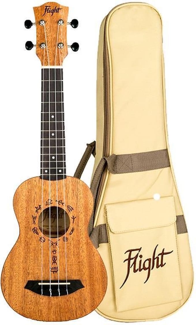 Flight: DUS371 Soprano Ukulele - African Mahogany