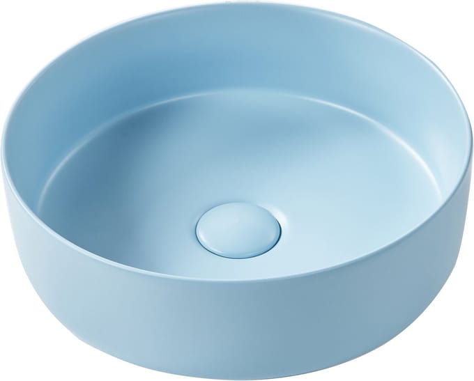 GUDAR - Wastafel - Blauw - 37 cm - Keramiek
