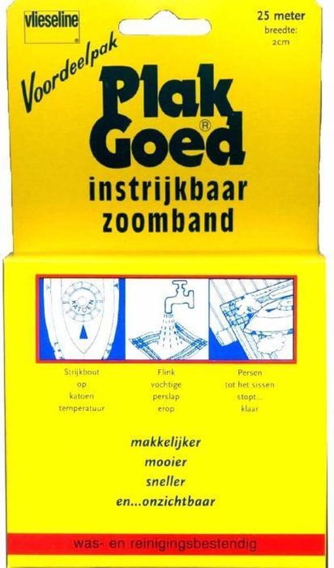 Vlieseline Plakgoed (25mtr.) - Verstevigingsband - Vlieseline
