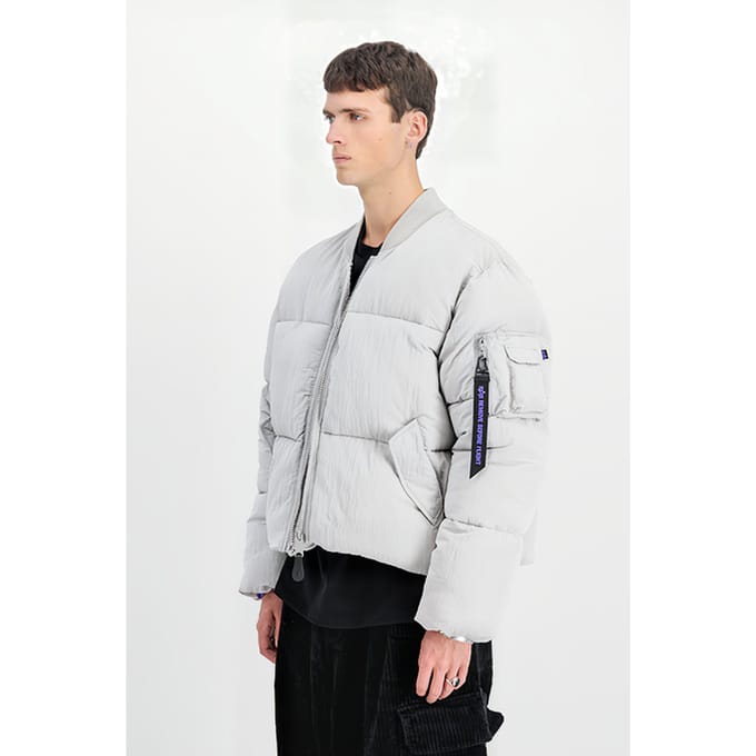 Alpha Industries Ma-1 Puffer Uv Pastel Grey Größe: S | Winterjacken Outlet | Unisex | Grau