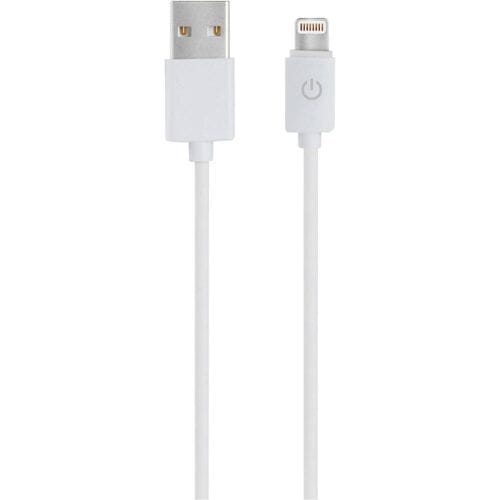 RealPower 255649 USB-kabel USB 2.0 USB-A stekker, Apple Lightning stekker 1.00 m Wit