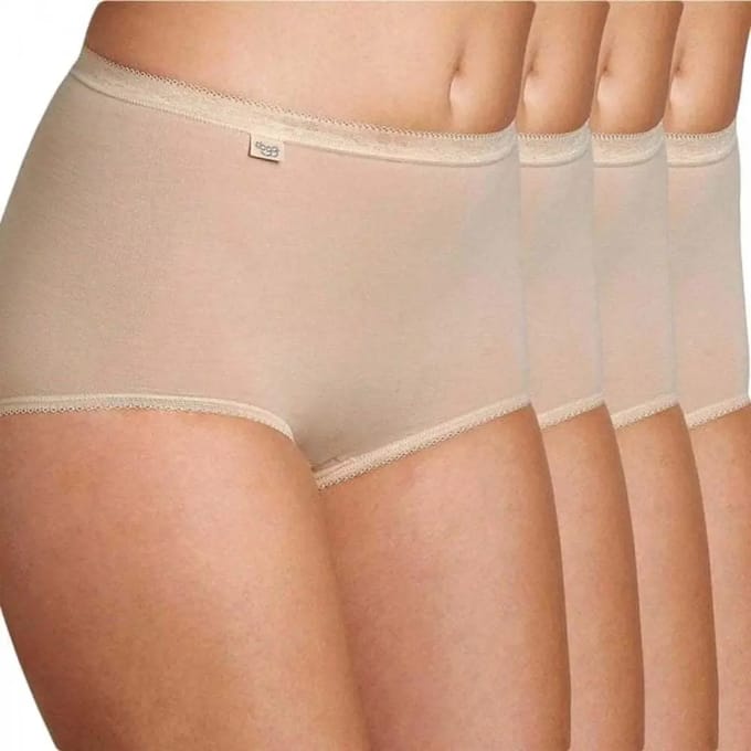 Sloggi Basic Maxi dames slip 4-Pack - 42 - beige