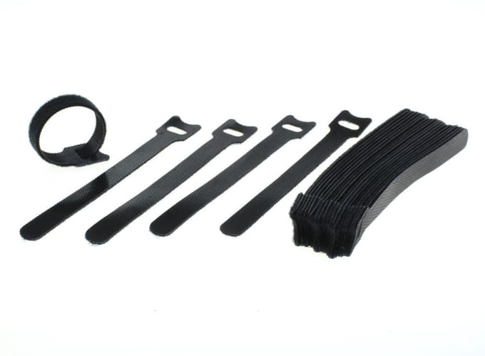 OTB Kabelmanagement - Klettband - 25er Set schwarz - 15cm