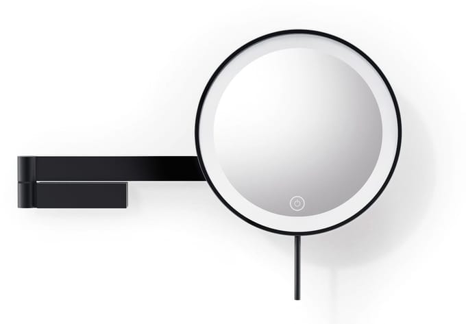 Linea Led Make Up Spiegel Wand | Zwart | Staal