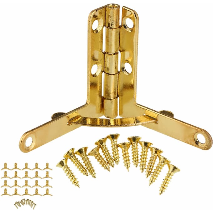 20pcs 90 degrees  Angle Support Spring Hinge for Small Jewelry Wine Case Watch Box Wooden Lid Type 1