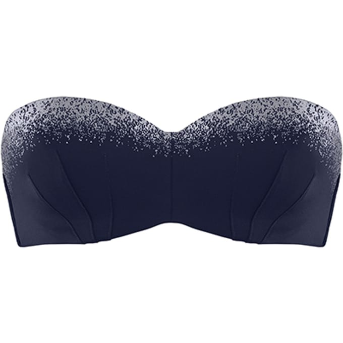 Marlies Dekkers Ishtar Midnight Blue And Silver Strapless Bikini Top Größe: 70B | Bikinis Outlet | Damen | Blau