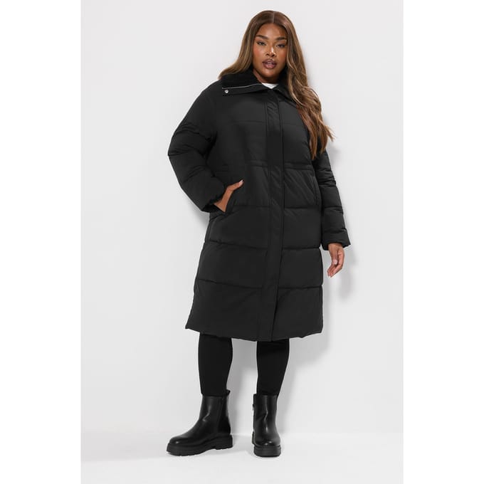 Yours Zwarte Midijas Met Trechterhals Size 58-60