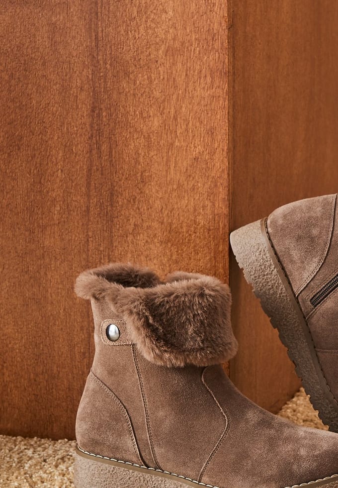 Damart - Gevoerde Thermolactyl boots - Dames - Bruin - 36