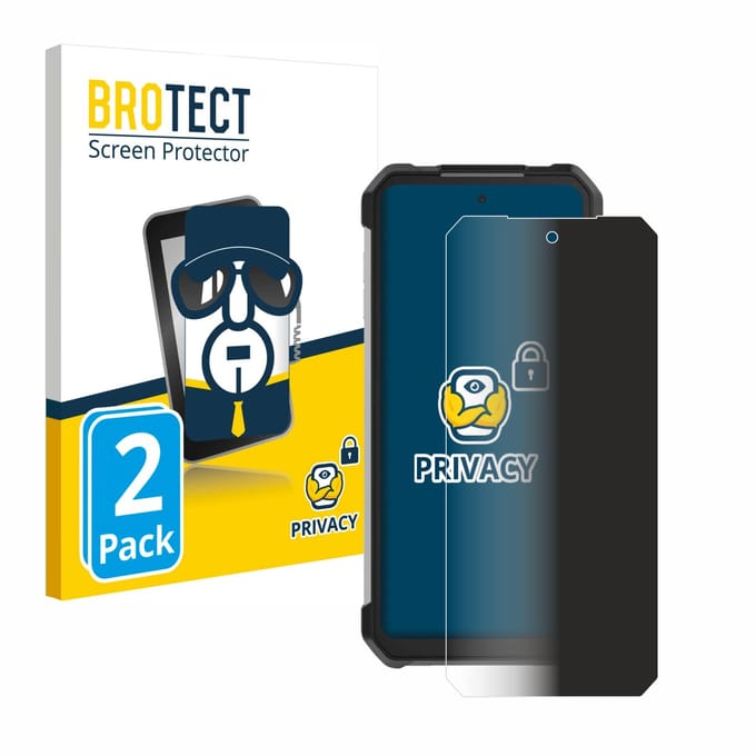 BROTECT - privacy screenprotector voor Unihertz Tank 3 Pro - Folie Beschermfolie Blauwlichtfilter 2 Stuks