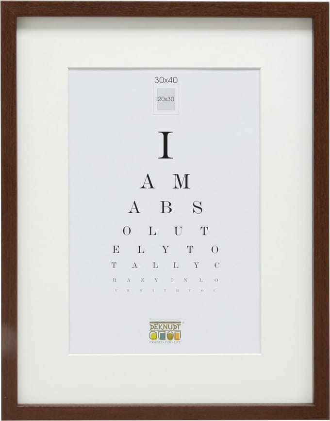 Deknudt Frames fotolijst - bruin met passe-partout  - 20x30 / 30x40 cm