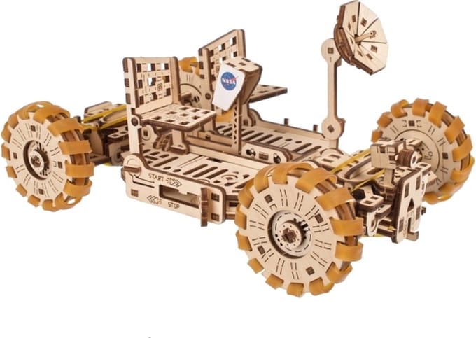 UGEARS 3D Modelbouw - Nasa Lunar Rover - Mechanisch Bouwpakket Hout - Educatief Speelgoed