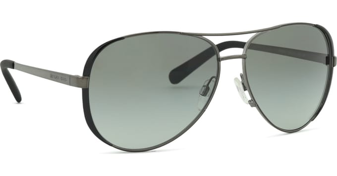 Michael Kors Aviator Womens Gunmetal Black Gray Gray Digient Zonnebril