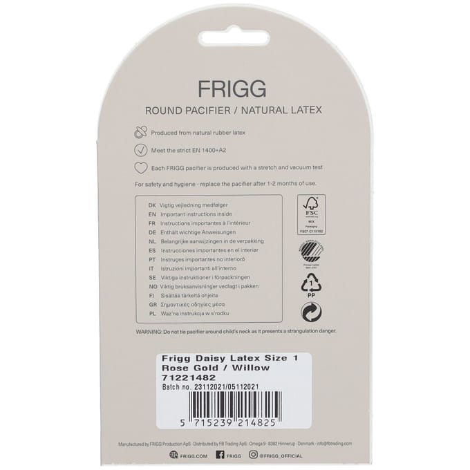 Frigg Daisy Fopspeen - 0-6 mnd (2 stuks) - Blooming R.Gold/Willow