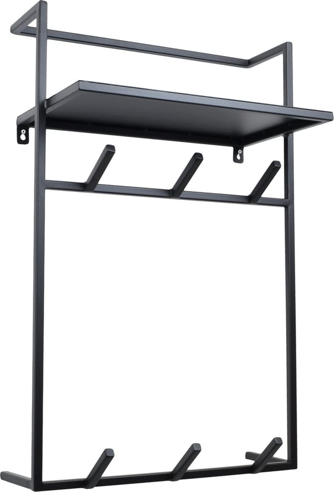 LOFT42 Fenn Wandkapstok - Metaal - Zwart - 80x51x30