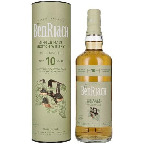 Benriach 10 Years Old Triple Distilled Double Cask Matured 43% Vol. 0,7l in geschenkverpakking