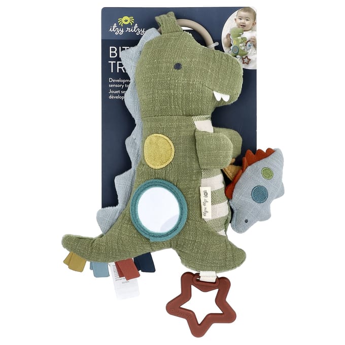 itzy ritzy, Bitzy Traveler™, Sensorisch Ontwikkelingsspeelgoed, Leeftijd 0+, Dinosaur, 1 Stuk black