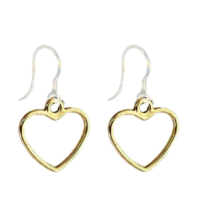 Allergievrij goudkleurig open hart-Charme Bijoux