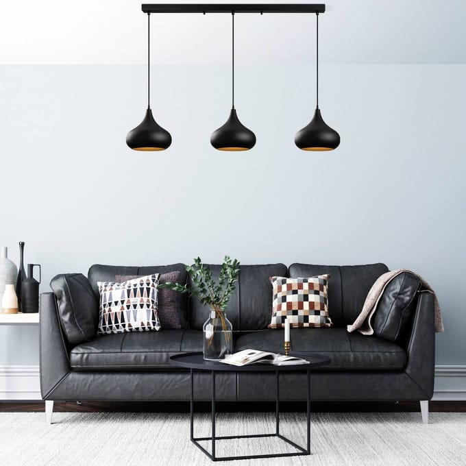 Opviq Hanglamp Muba, zwart, lengte 120 cm, metaal