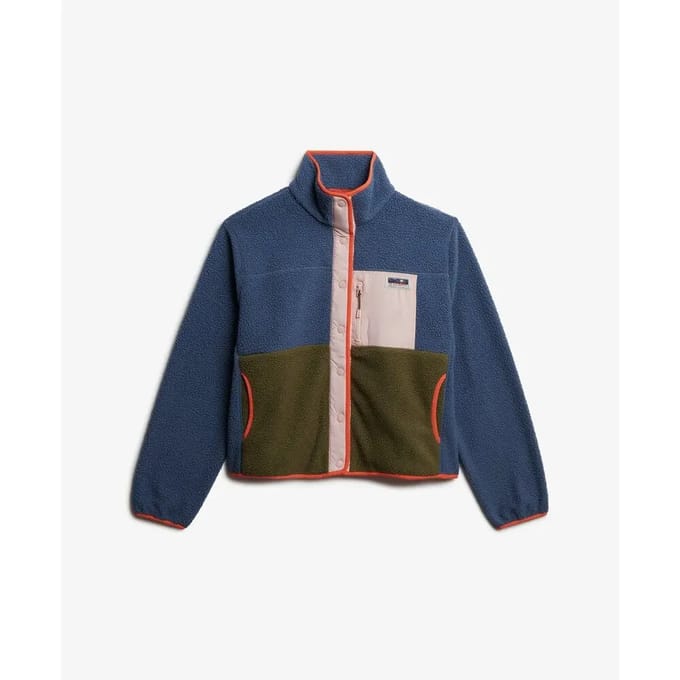 Superdry - Colour Block Fleece Jas - Dames - Hoodies