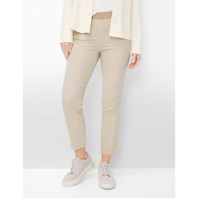 Raphaela by Brax Dames Broek  Style PAMINA 6/8 SAND, lichtbeige, maat 40