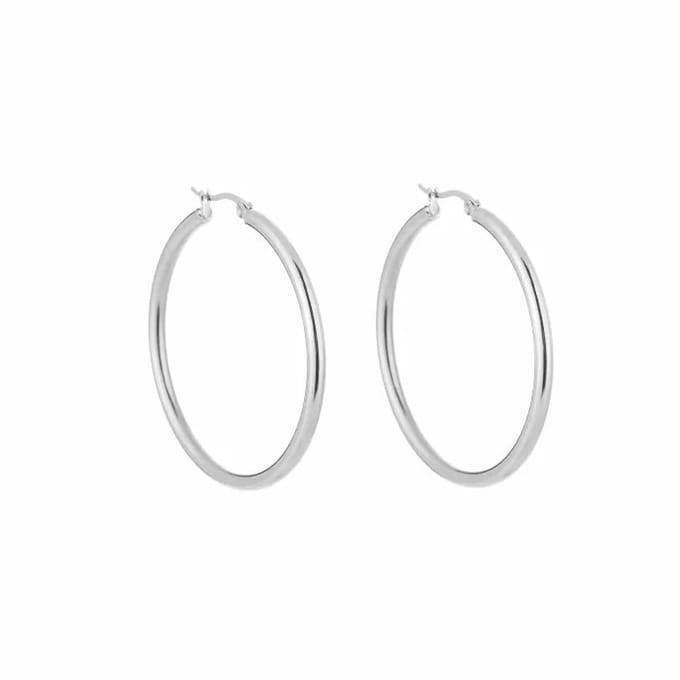 Bijoutheek Oorringen Hoop 3 mm Zilver