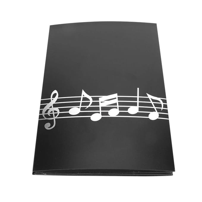 Classeur de partitions A4 6 pages, matériau ABS, pour piano, guitare, violon, clip d'extension black