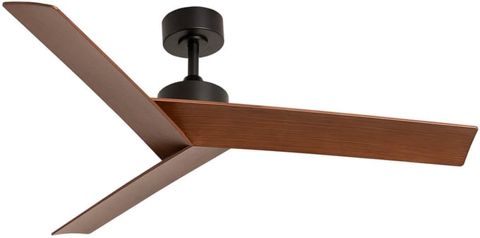 CREATE - Plafondventilator 40W stil Ø132 cm - Zwart / Donker hout - WIND SHARP