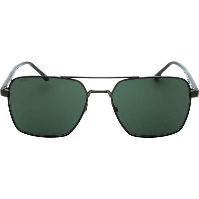 Hugo Boss groene lens mat ruthenium zwarte zonnebril