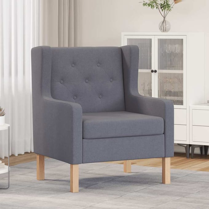 vidaXL - Fauteuil - stof - grijs